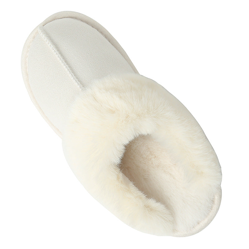 Ladies Fluffy Lined Warm Non Slip Slippers-ABOXUN