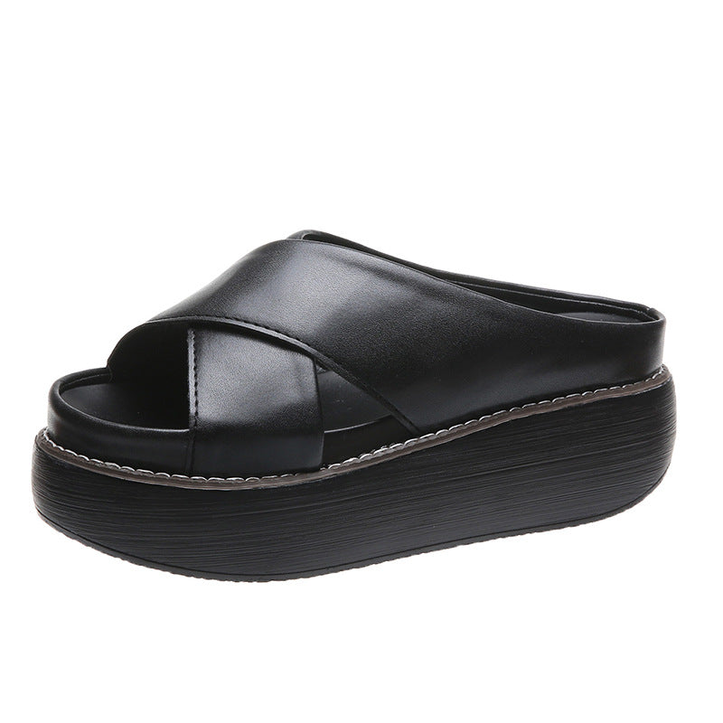 thick sole arch support slippers-ABOXUN