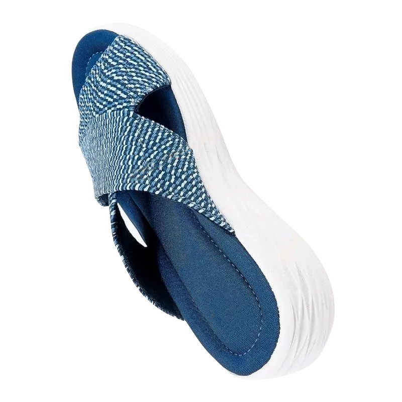 Women Stretch Cross Slide Sandals-ABOXUN