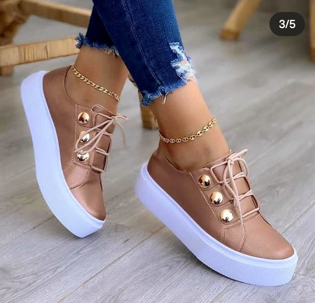 Simple Fashion Lace Up Flat Shoes-ABOXUN
