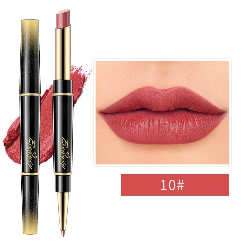 🔥 BIG SALE🔥🔥Double ended lipstick Automatic Lip Liner Matte Waterproof Non-fading Non-stick Lipstick