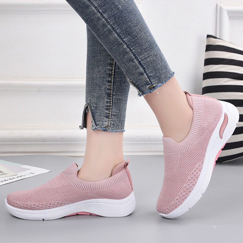 Summer Breathable Mesh Slip-On Flat Sneakers-ABOXUN