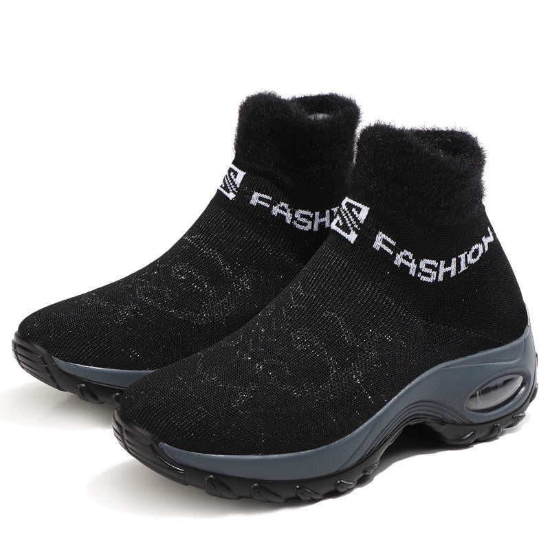 Ladies Fashion High Top Warm Snow Boots-ABOXUN