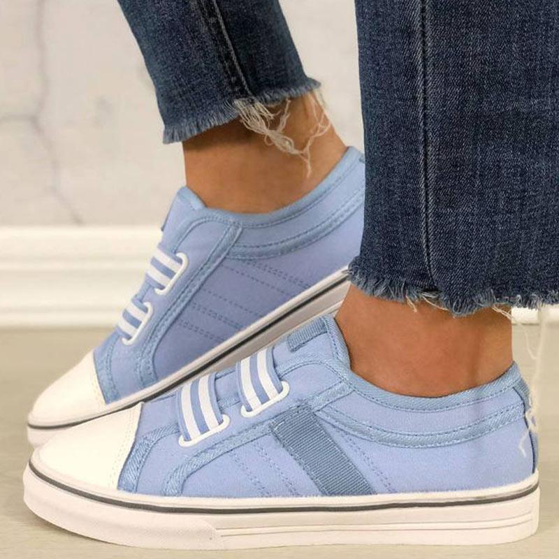 Women's Canvas Casual Flat Heel Sneakers-ABOXUN