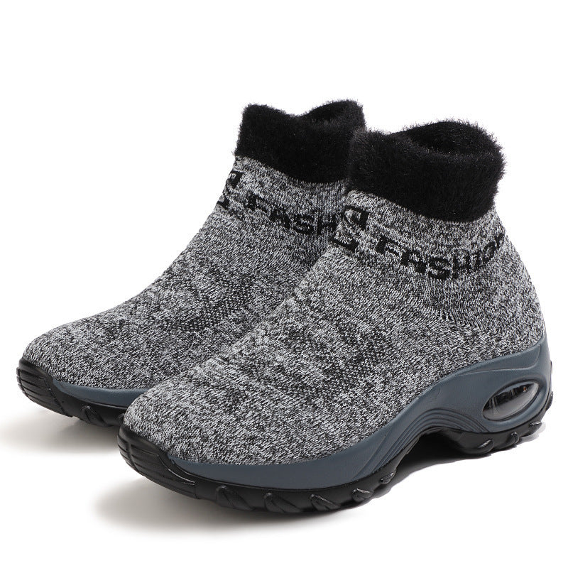 Ladies Fashion High Top Warm Snow Boots-ABOXUN