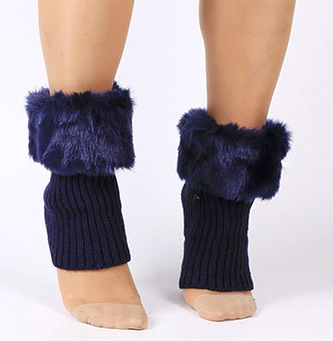 Casual Solid Color Furry Socks-ABOXUN