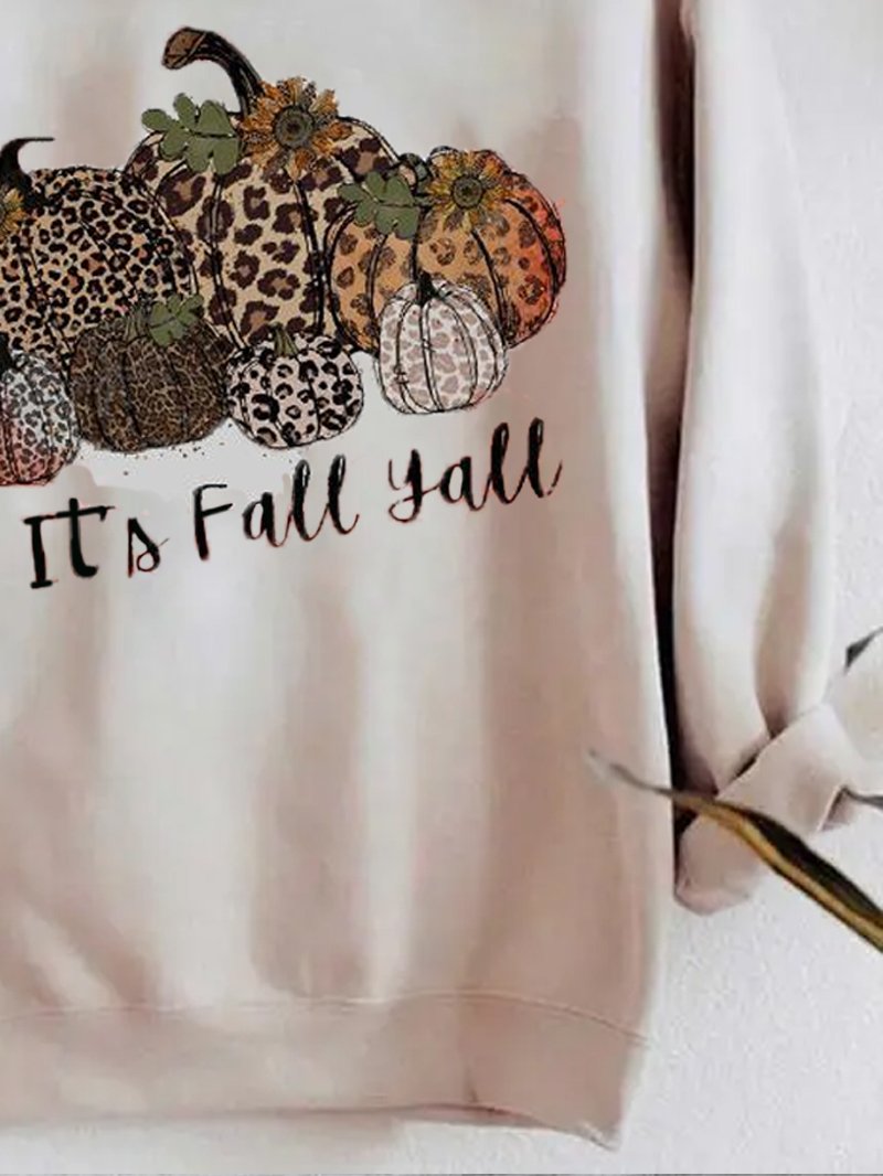 Casual printed pullover sweater top-ABOXUN