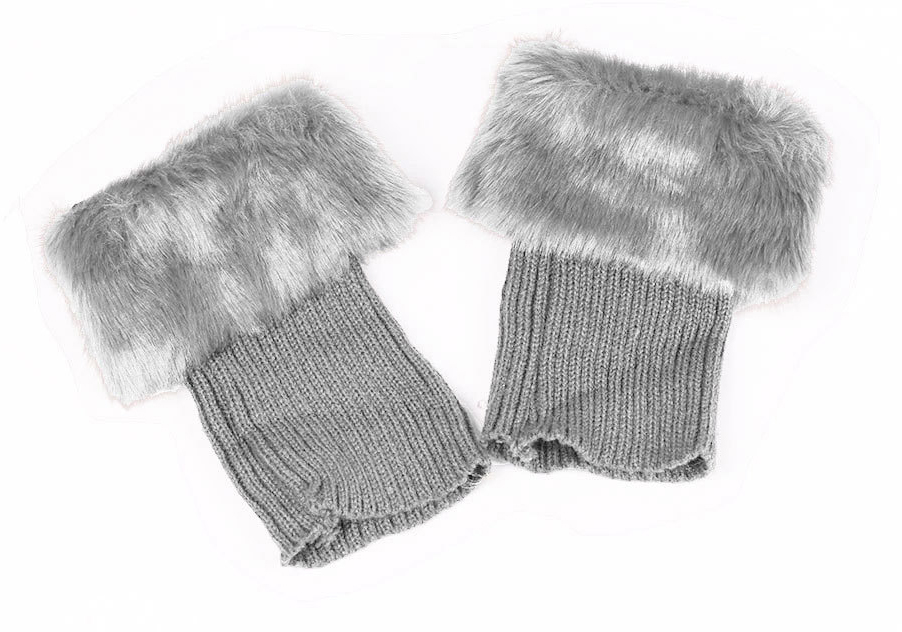 Casual Solid Color Furry Socks-ABOXUN