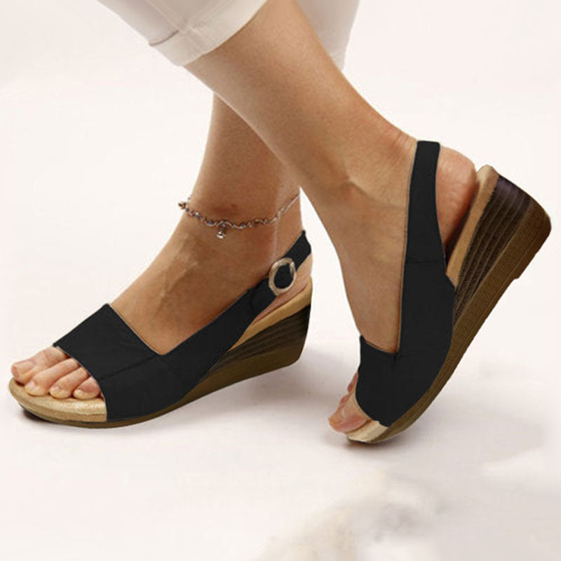 Grishay Women's Elegant Low Chunky Heel Comfy Sandals-ABOXUN
