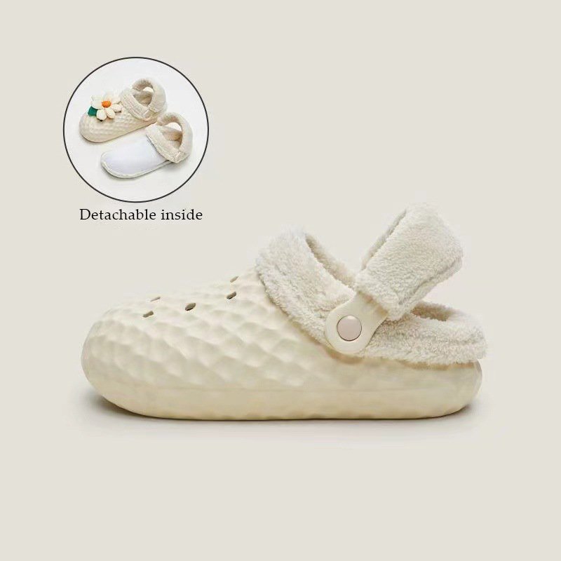 Removable Outer Wear Non-slip Waterproof Cotton Slippers-ABOXUN