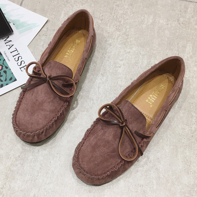 Women's Round Toe Cotton Colorblock Flats-ABOXUN