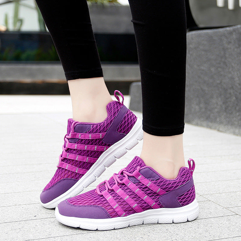 Lightweight Fashion Lace Up Casual Sneakers for Women-ABOXUN