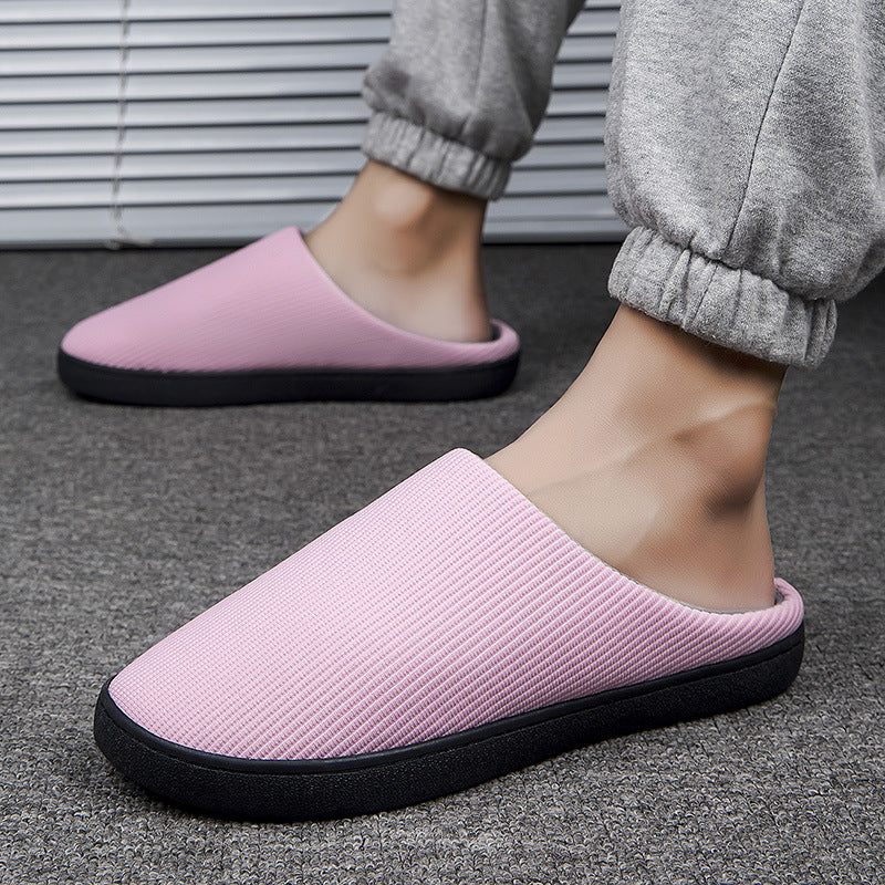 Autumn and winter cold-proof non-slip warm thick-soled home cotton slippers—Unisex-ABOXUN
