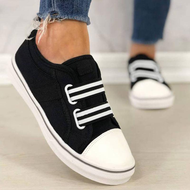 Women's Canvas Casual Flat Heel Sneakers-ABOXUN