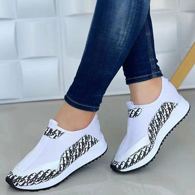 Ladies Breathable Casual Fly Knit Shoes-ABOXUN