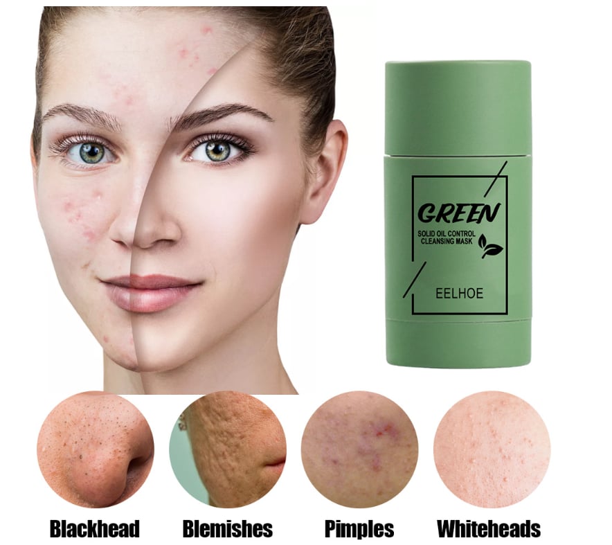 Green Tea Mask Clay Stick Face Mask Skin Care Poreless Deep