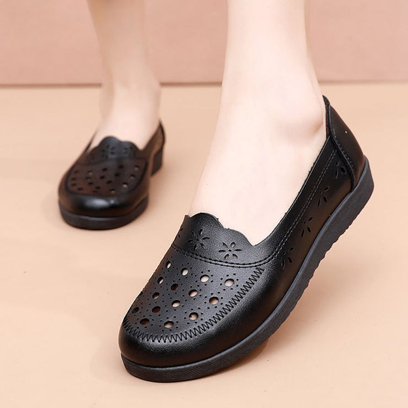 Fashionable breathable soft bottom non-slip hollow women's shoes-ABOXUN