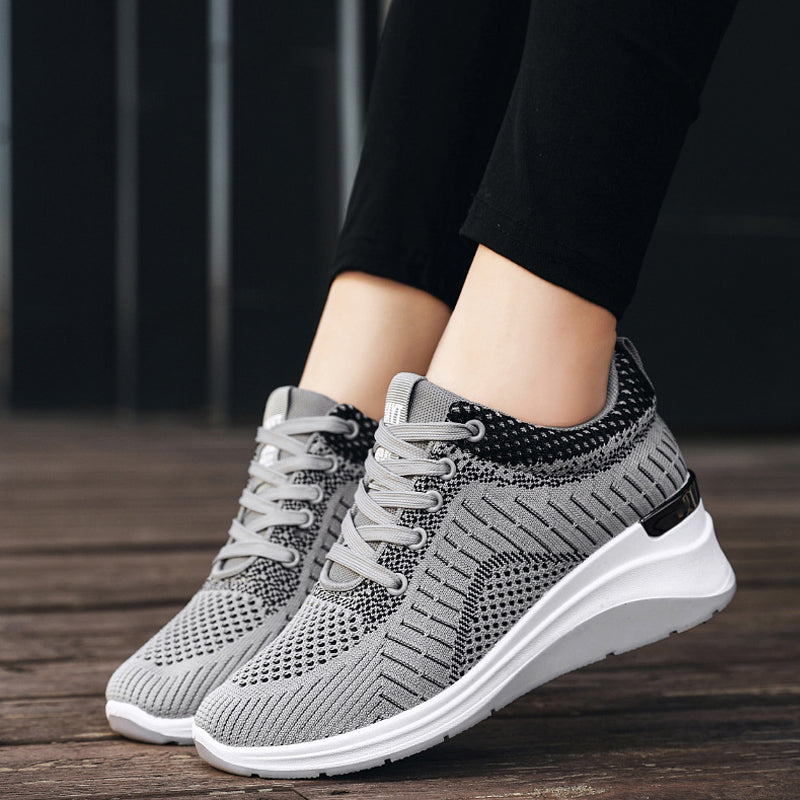 Women's Thick Sole Breathable Height Increasing Sneakers-ABOXUN