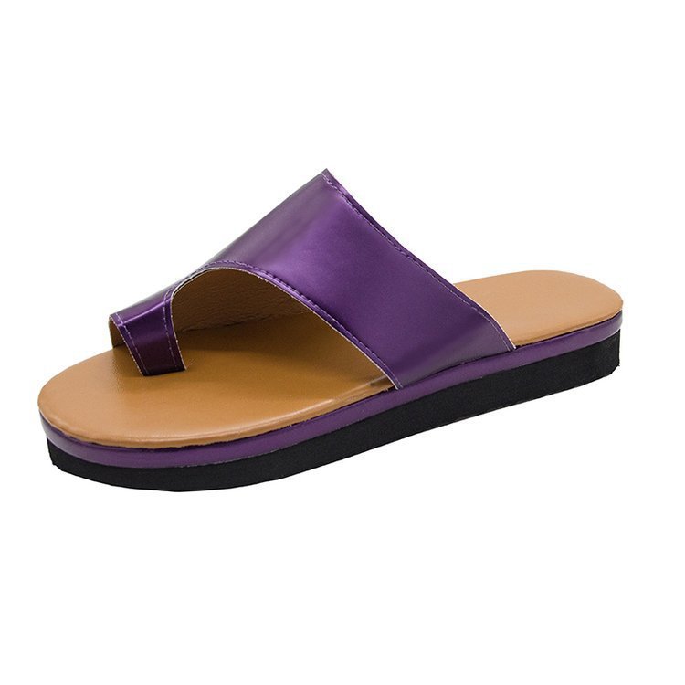 women's solid color toe sandals-ABOXUN