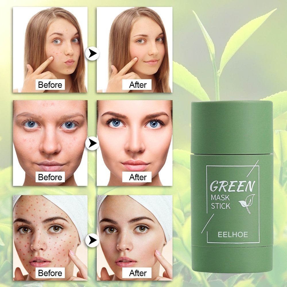 Green Tea Mask Clay Stick Face Mask Skin Care Poreless Deep