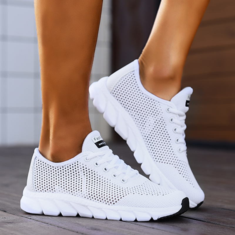 Ladies Flyknit Lightweight Walking Shoes-ABOXUN