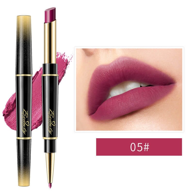 🔥 BIG SALE🔥🔥Double ended lipstick Automatic Lip Liner Matte Waterproof Non-fading Non-stick Lipstick