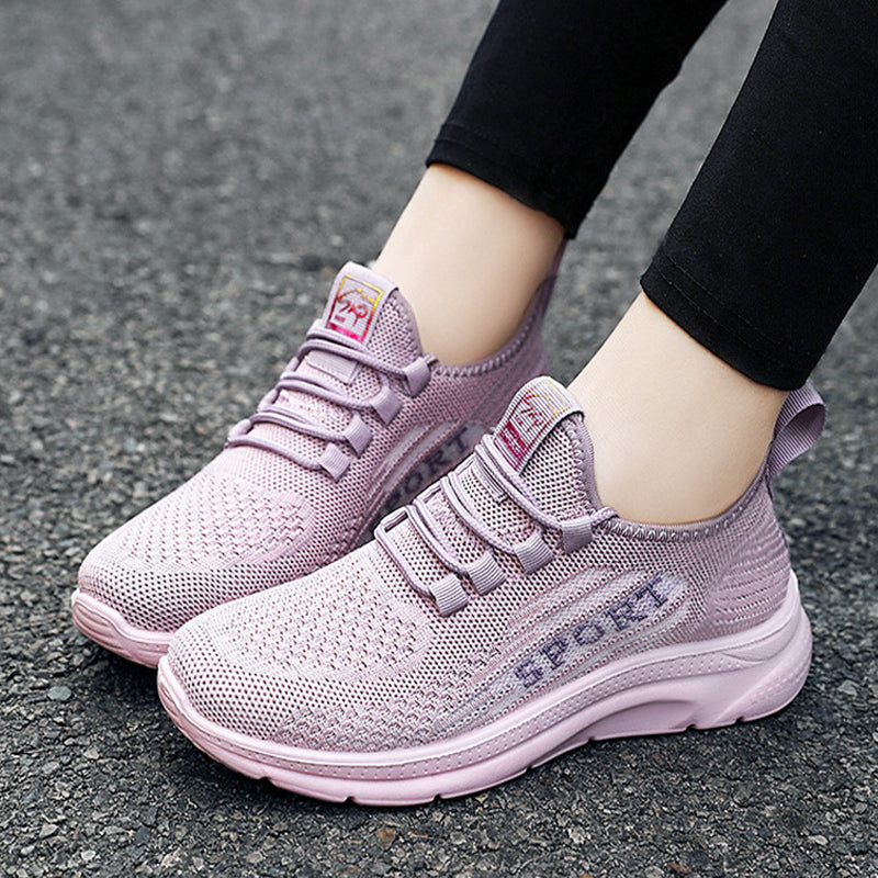 Flyknit Women's Casual Mesh Breathable Sneakers-ABOXUN