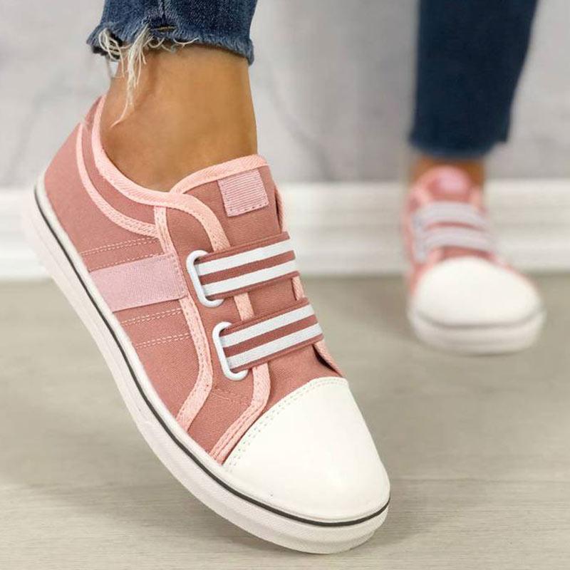 Women's Canvas Casual Flat Heel Sneakers-ABOXUN