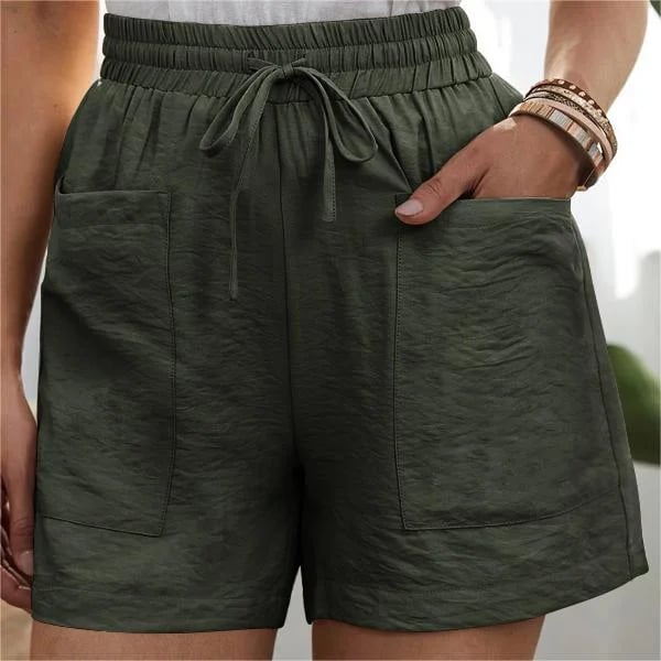 🔥Summer Hot Sale - 49% OFF🔥Solid Two Pockets Loose Casual Short Pants