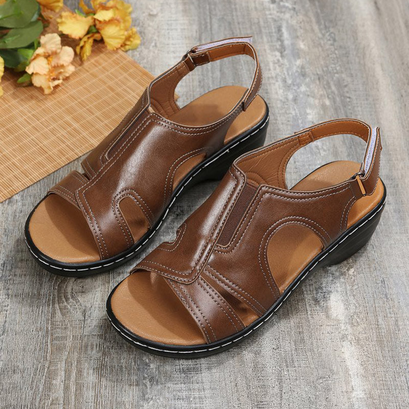 Summer Velcro Fish Mouth Casual Women's Sandals-ABOXUN