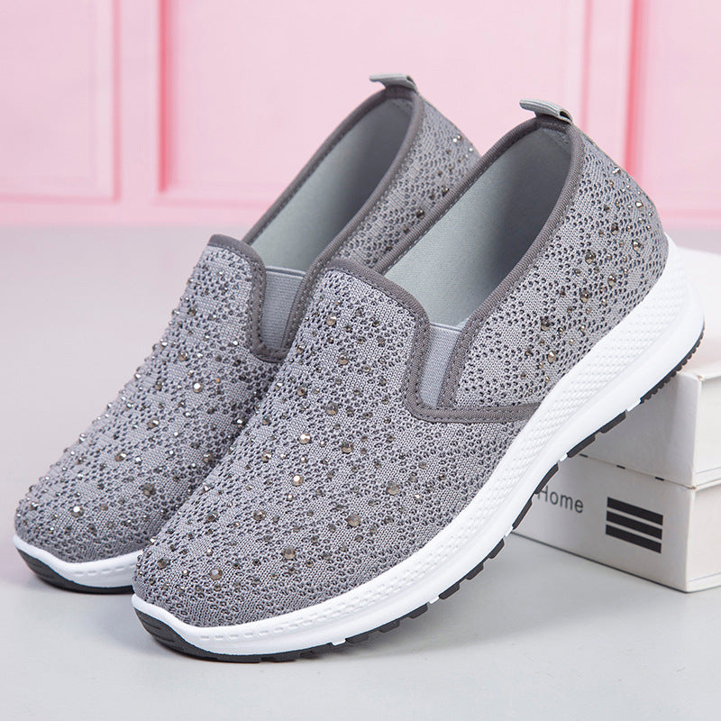 Soft-soled flying knit women's shoes-ABOXUN