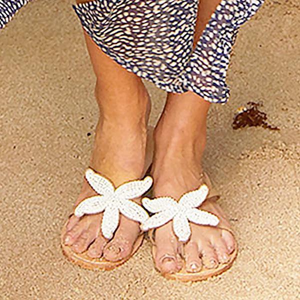 Women Starfish Beach Flat Sandals-ABOXUN