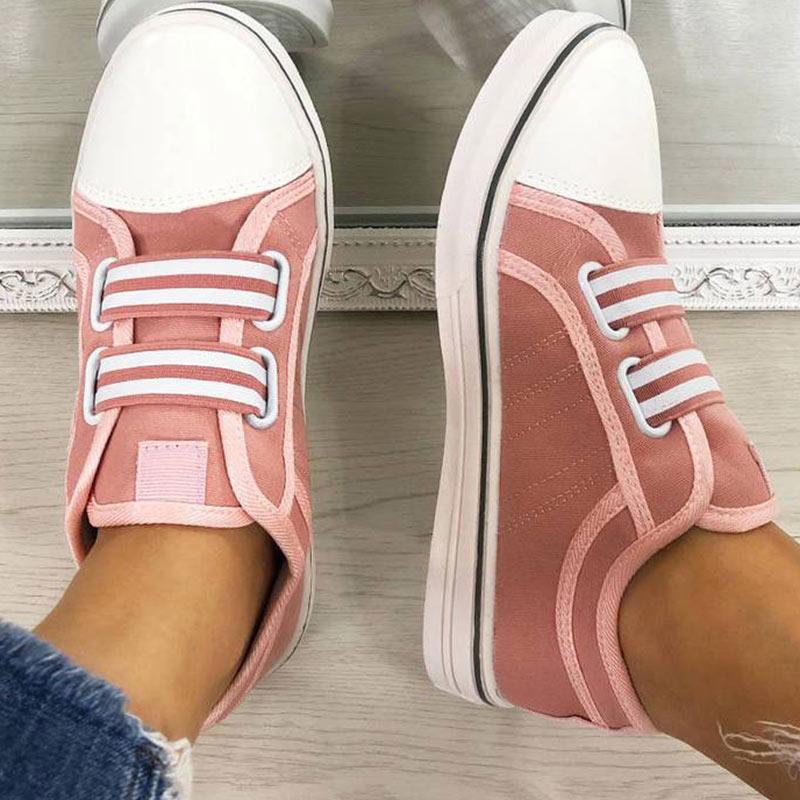Women's Canvas Casual Flat Heel Sneakers-ABOXUN