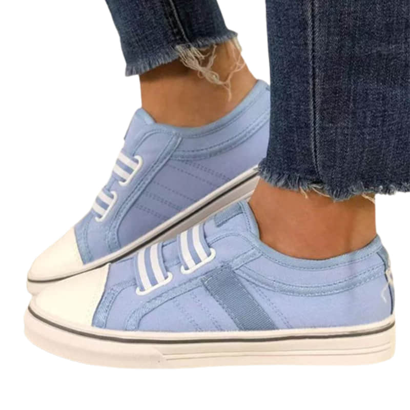 Women's Canvas Casual Flat Heel Sneakers-ABOXUN