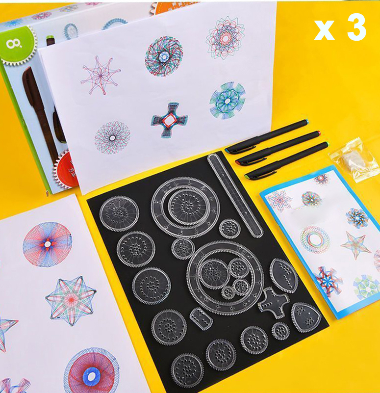 🎅Christmas Hot Sale 49% OFF - Spiral Art Clear Gear Geometric Ruler(28PCS)