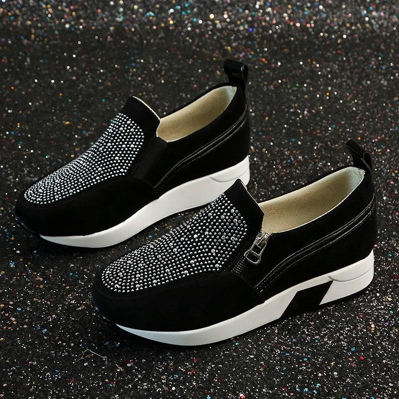 🔥On This Week Sale 70% OFF🔥Women's casual platform zipper sneakers, Comfy Orthopedic Walking Shoes-ABOXUN