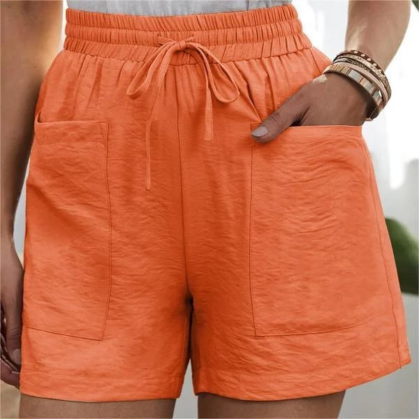 🔥Summer Hot Sale - 49% OFF🔥Solid Two Pockets Loose Casual Short Pants