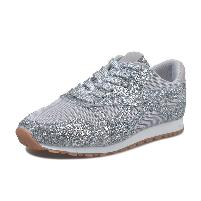 2022 Fall New Flat Mesh Rhinestone Sneakers-ABOXUN