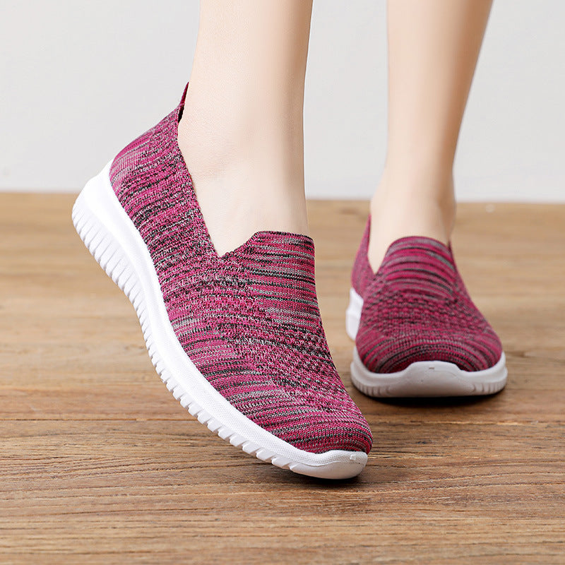 2022 new flying woven women's shoes-ABOXUN