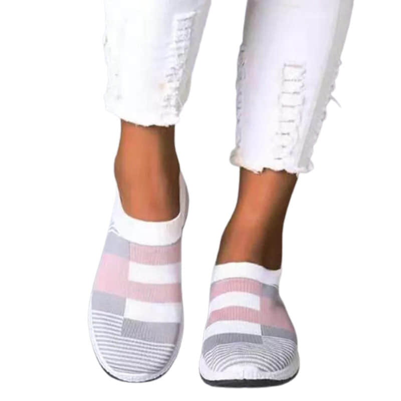 Women Breathable Platform Flats Bunion Corrector Slip On Shoes-ABOXUN