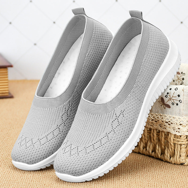 Slip-on flat casual breathable women's shoes-ABOXUN
