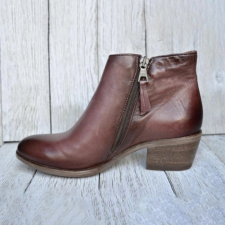 Women Casual Retro Cowboy Ankle Boots-ABOXUN