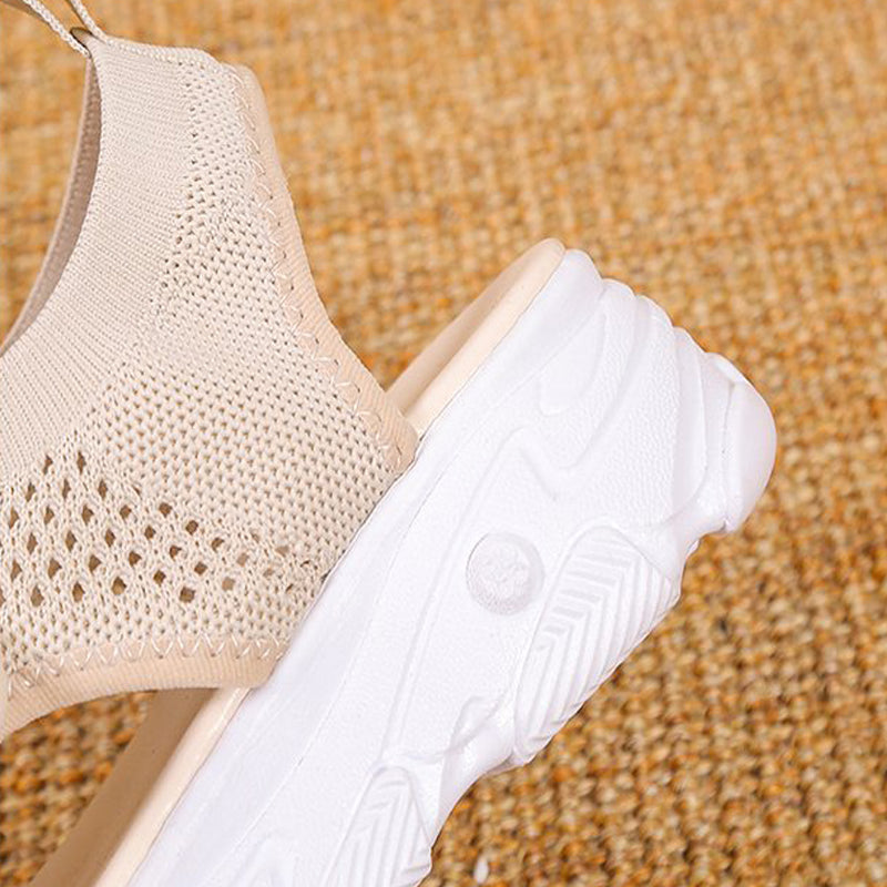 Lace Up Fish Mouth Platform Casual Women's Sandals-ABOXUN