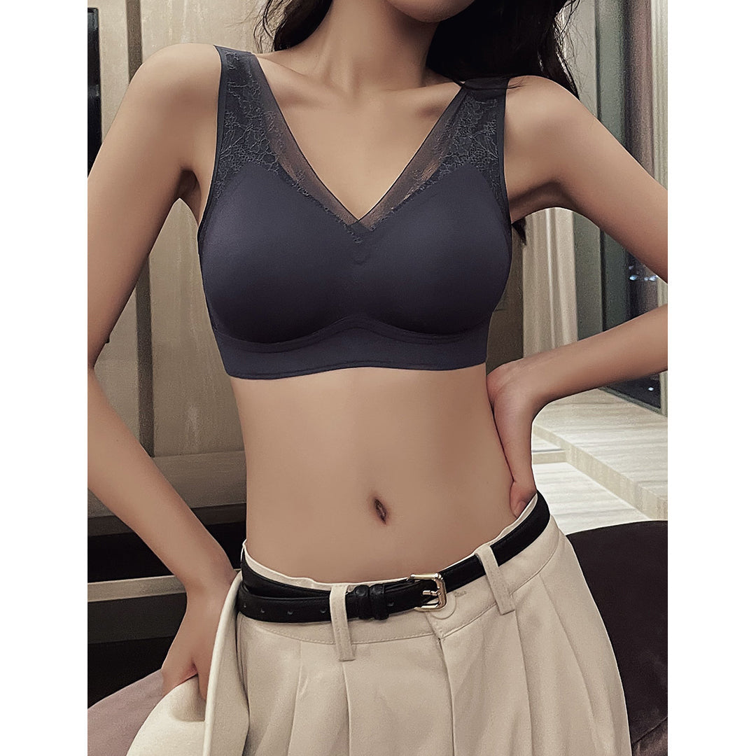 Lace Seamless With Clasp Bralette-ABOXUN