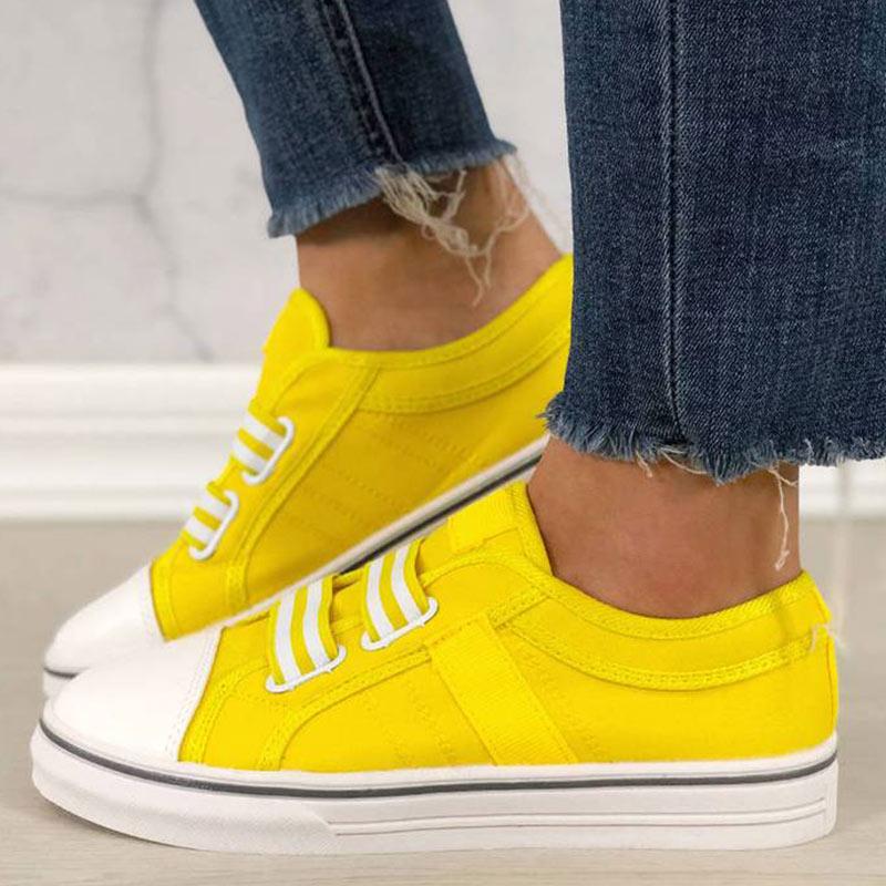 Women's Canvas Casual Flat Heel Sneakers-ABOXUN