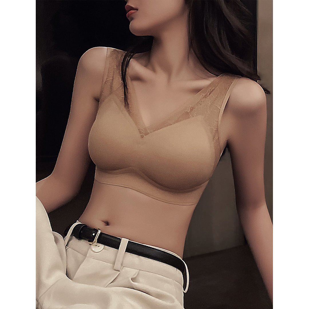 Lace Seamless With Clasp Bralette-ABOXUN