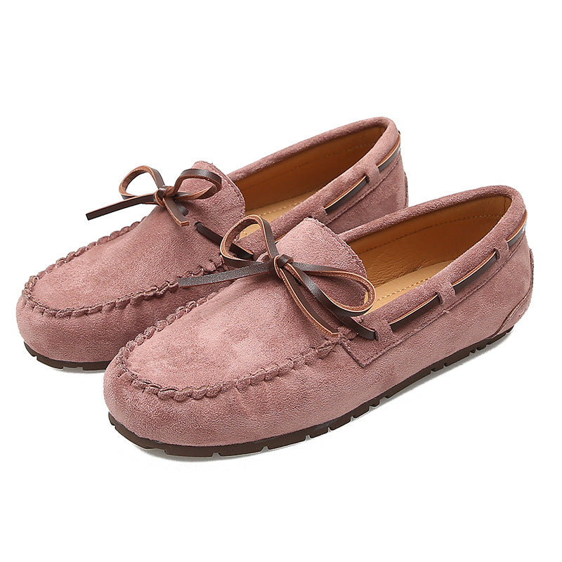Women's Round Toe Cotton Colorblock Flats-ABOXUN