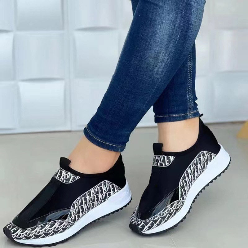 Ladies Breathable Casual Fly Knit Shoes-ABOXUN