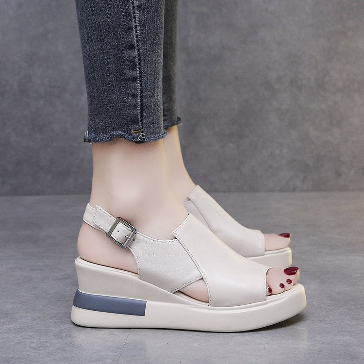 2022 summer new wedge fashion sandals-ABOXUN