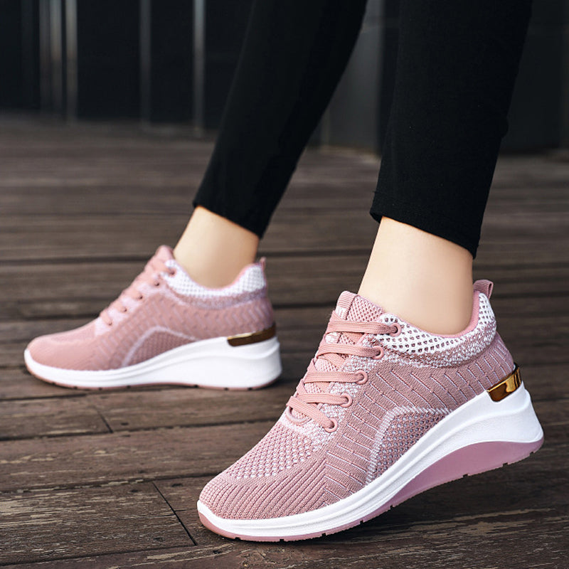 Women's Thick Sole Breathable Height Increasing Sneakers-ABOXUN